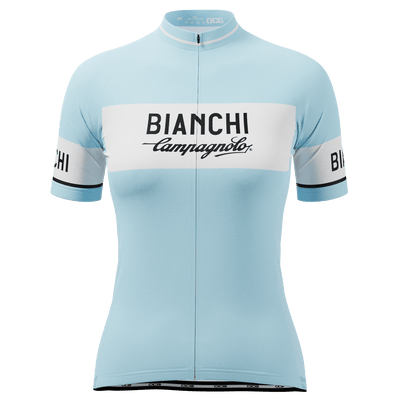 Women's Retro Bianchi Short Sleeve Cycling Jersey