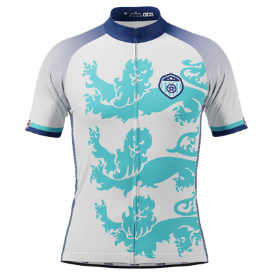 Men's England Soccer Short Sleeve Cycling Jersey