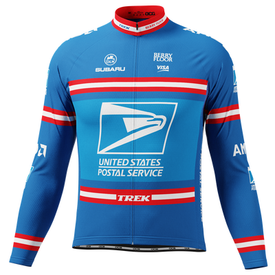Men's Retro US Postal Long Sleeve Cycling Jersey