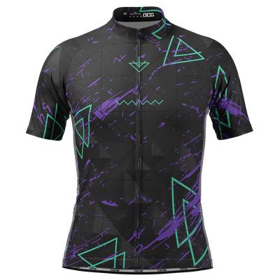 Men's Bold Dark Short Sleeve Cycling Jersey