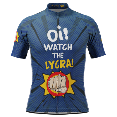 Men's Oi! Watch the Lycra! Short Sleeve Cycling Jersey