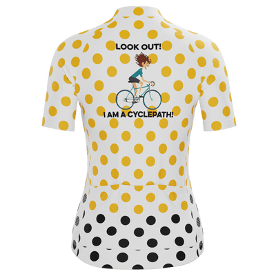 Women's Custom Look Out! I'm a Cyclepath Short Sleeve Cycling Jersey