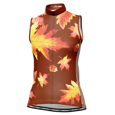 Women's Autumn Acorns Sleeveless Tech Cycling Jersey