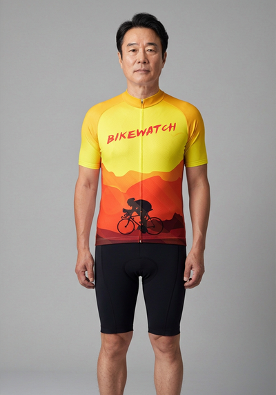 Mens Bikewatch Short Sleeve Cycling Jersey - _default - front view