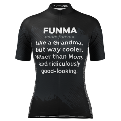 Women's Funma Cycling Jersey Quick-Dry, Breathable Performance Black