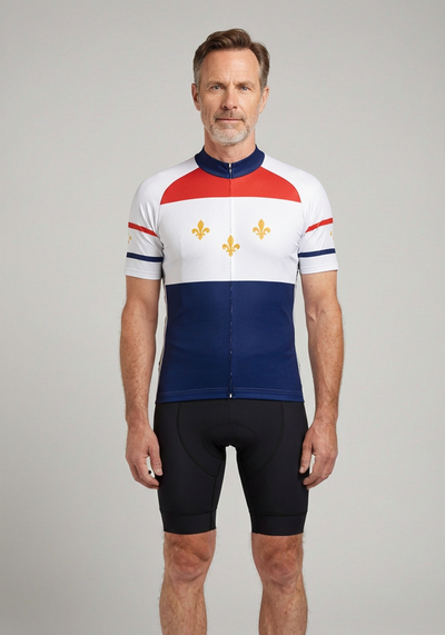 Mens New Orleans Usa State Short Sleeve Cycling Jersey - _default - front view