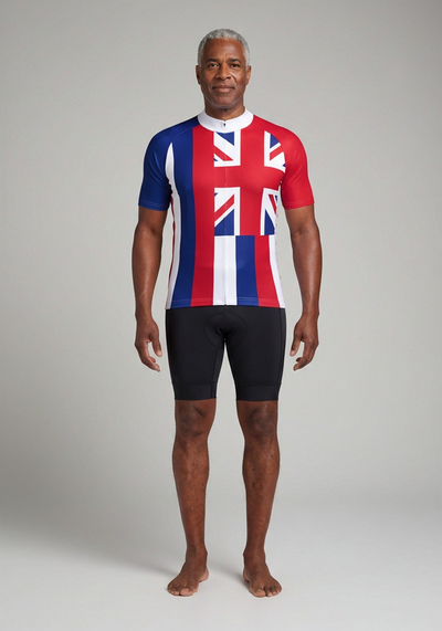 Mens Hawaii State Flag Short Sleeve Cycling Jersey - _default - front view