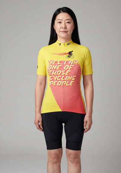 Womens One Of Those Cycling People Short Sleeve Cycling Jersey - front view