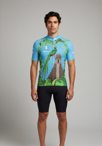 Mens Guatemala Tikal Short Sleeve Cycling Jersey - front view