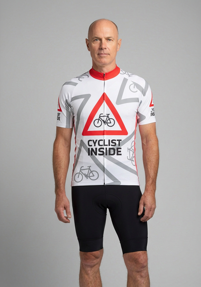 Mens Cyclist Inside Short Sleeve Cycling Jersey - front view