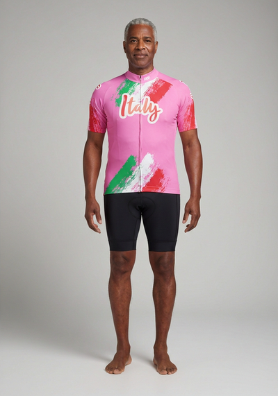 Italy 100 Years Of Giro Ditalia Pink Cycling Jersey - _default - front view