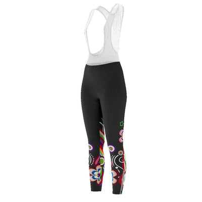 Women's Floral Swirl Full-Length Cycling Bib Tights