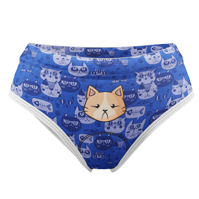 Women's Grumpy Cat Gel Padded Cycling Underwear-Briefs