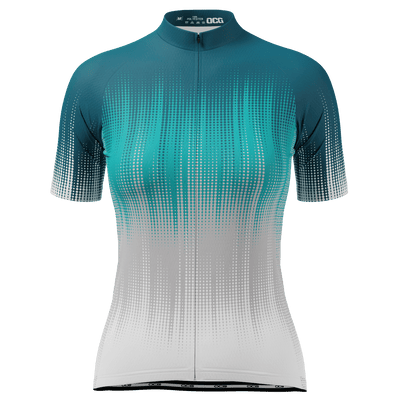 Women's Retro Distressed Short Sleeve Cycling Jersey