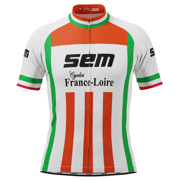 Men's Retro Sem Cycles France Loire Short Sleeve Cycling Jersey