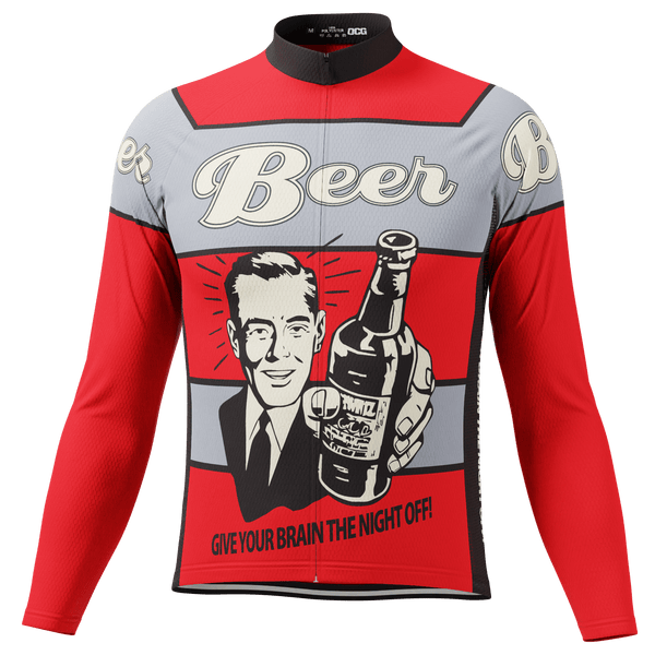 Men's Night Off Beer Long Sleeve Cycling Jersey