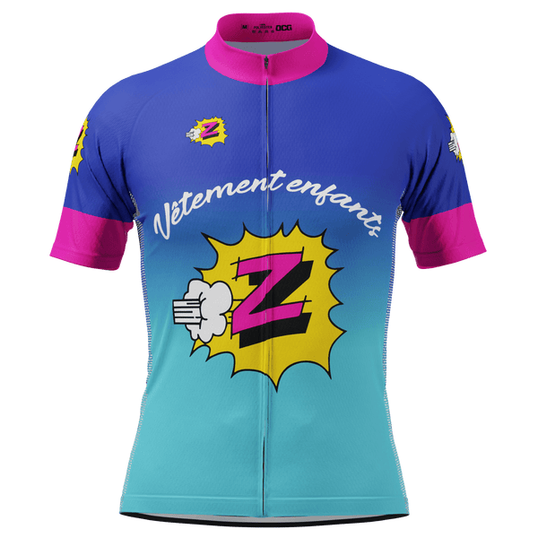 Men's Vetements Enfants Team Z Retro Short Sleeve Cycling Jersey