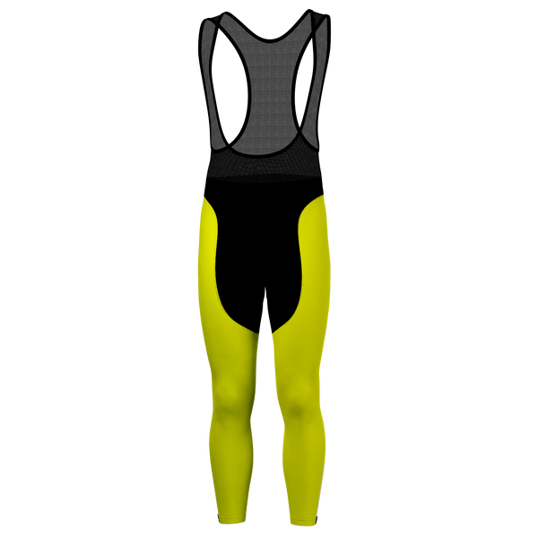 Men's Basic Colors Neon Gel Padded Cycling Bib-Tights