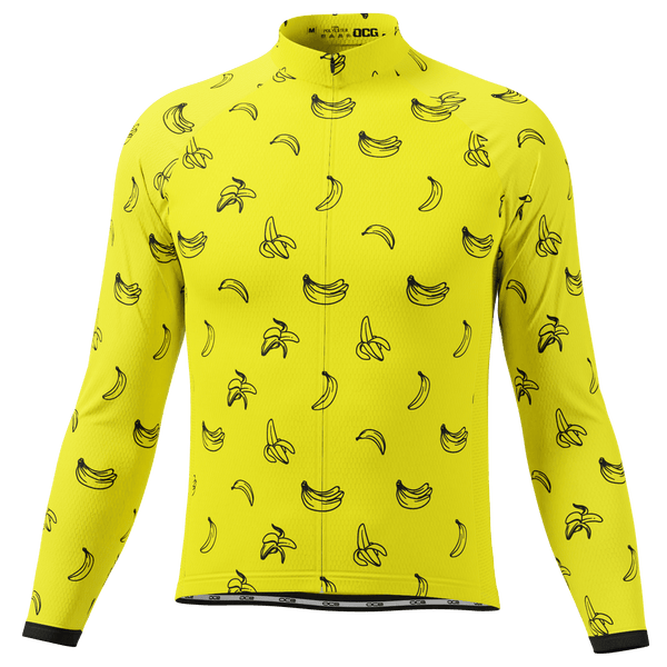 Men's Must Be Bananas Long Sleeve Cycling Jersey