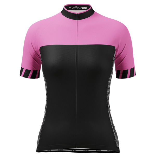 Women's Pink Top Short Sleeve Cycling Jersey