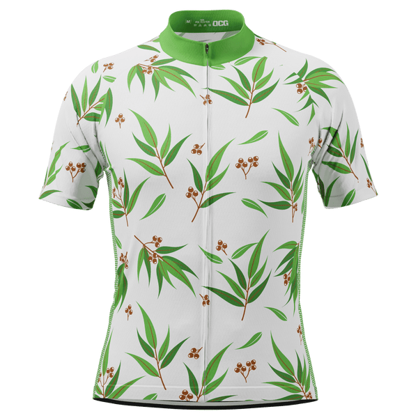 Men's Australian Eucalyptus Leaf Short Sleeve Cycling Jersey