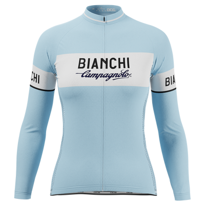 Women's Retro Bianchi Long Sleeve Cycling Jersey
