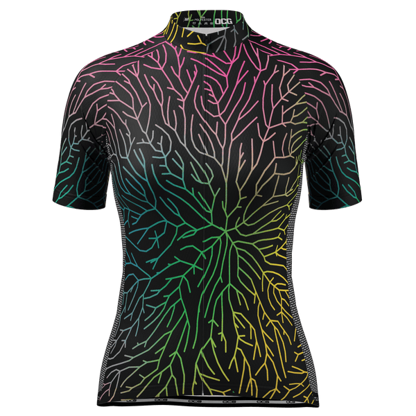 Women's Holographic Branches Short Sleeve Cycling Jersey