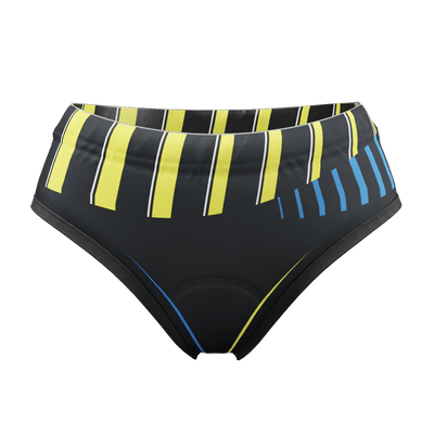 Women's Neon Stripes Gel Padded Cycling Underwear-Briefs
