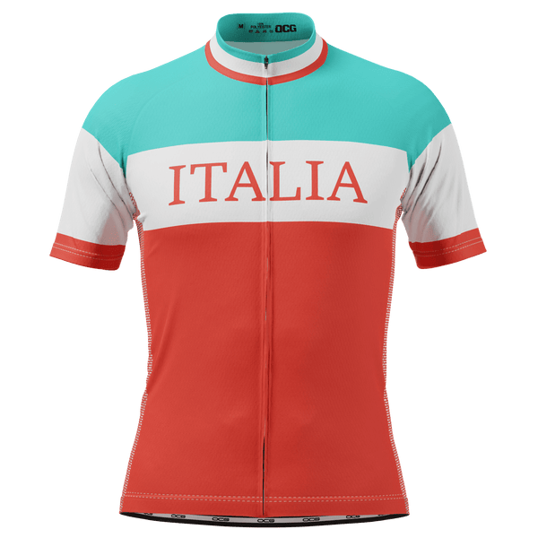 Men's Italia Flag Pro Short Sleeve Cycling Jersey