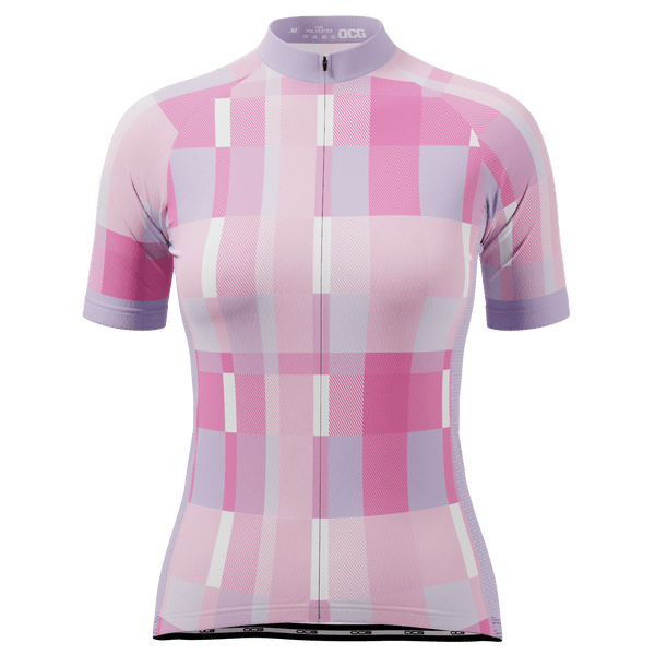 Women's Classic Tartan Short Sleeve Cycling Jersey