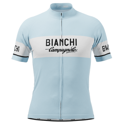 Men's Retro Bianchi Short Sleeve Cycling Jersey
