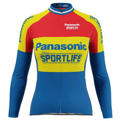 Women's Panasonic Sportlife Long Sleeve Cycling Jersey Quick-Dry Performance
