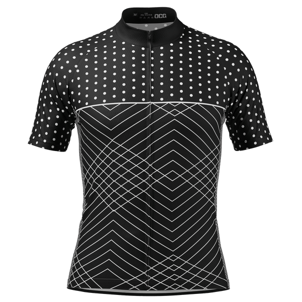 Men's Polka Dots and Zigzag Short Sleeve Cycling Jersey
