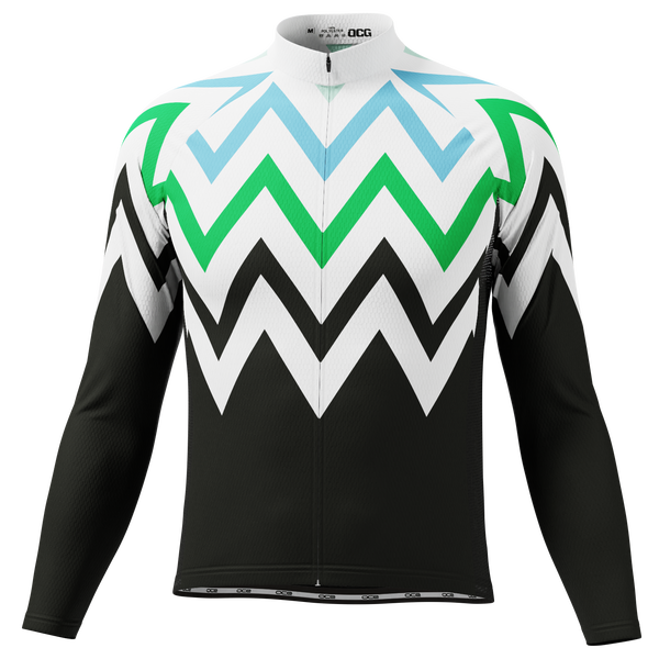 Men's ZigZag Mountain Long Sleeve Cycling Jersey