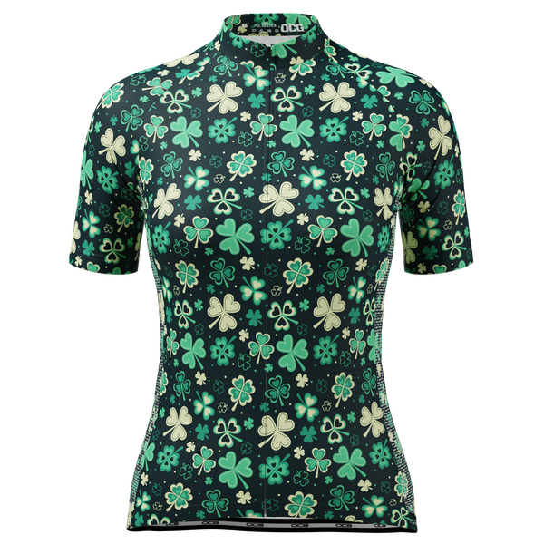 Women's Shamrocks & Clovers Short Sleeve Cycling Jersey