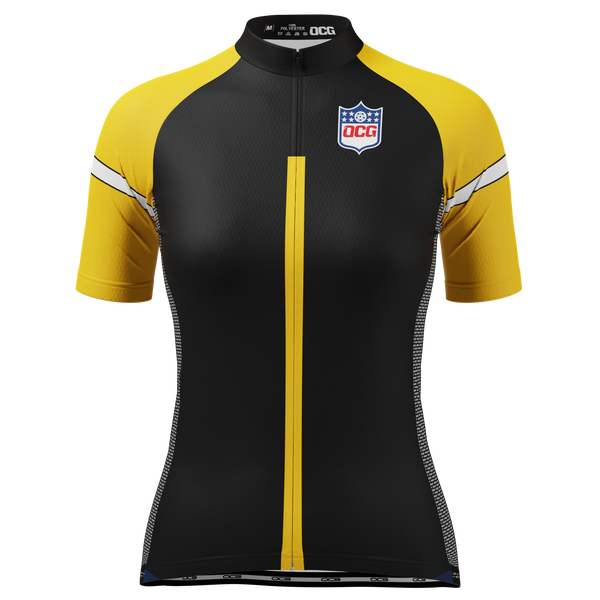 Women's Pittsburg Football Short Sleeve Cycling Jersey