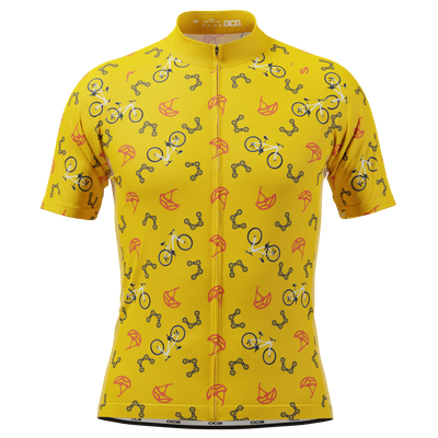 Men's Custom Bike & Helmets Design Personalized Short Sleeve Cycling Jersey