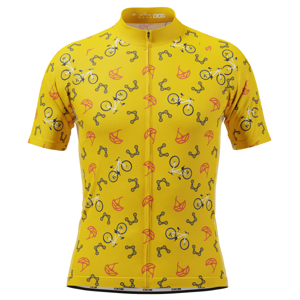 Men's Custom Bike & Helmets Design Personalized Short Sleeve Cycling Jersey