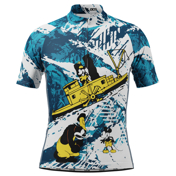 Men's Steamboat Willie in The Sea Short Sleeve Cycling Jersey