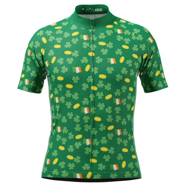 Men's Saint Patrick's Coins Short Sleeve Cycling Jersey