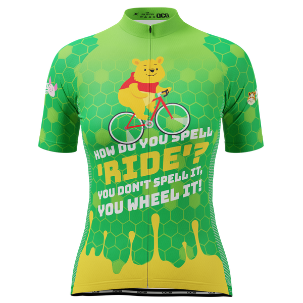 Women's Winnie The Cyclist Short Sleeve Cycling Jersey