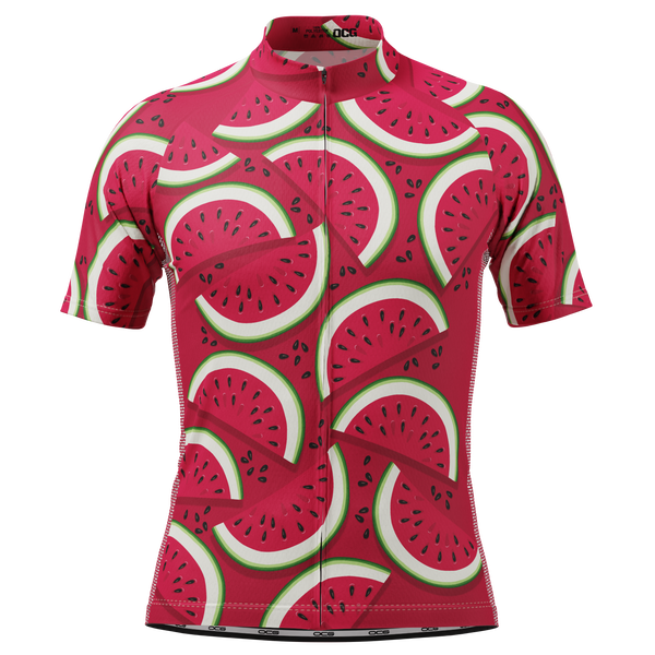 Men's Full Watermelon Fruity Short Sleeve Cycling Jersey