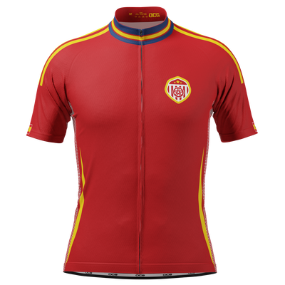 Men's Spain Soccer Short Sleeve Cycling Jersey