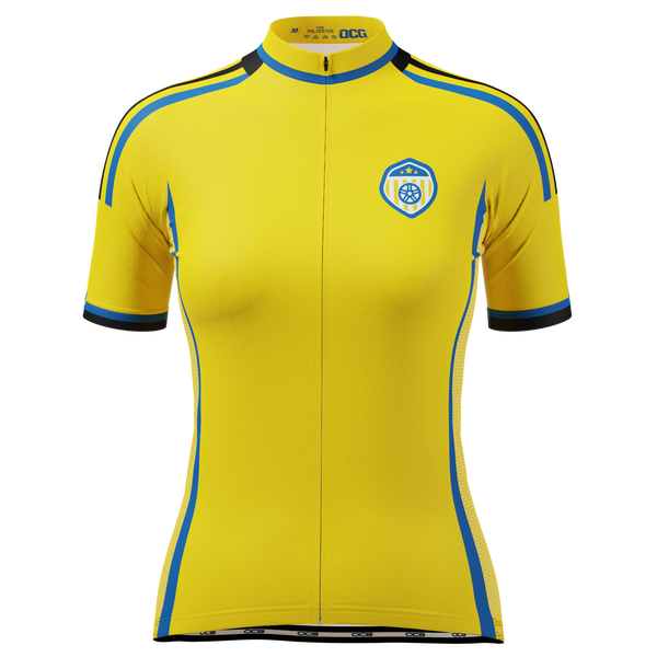 Women's Sweden Soccer Short Sleeve Cycling Jersey