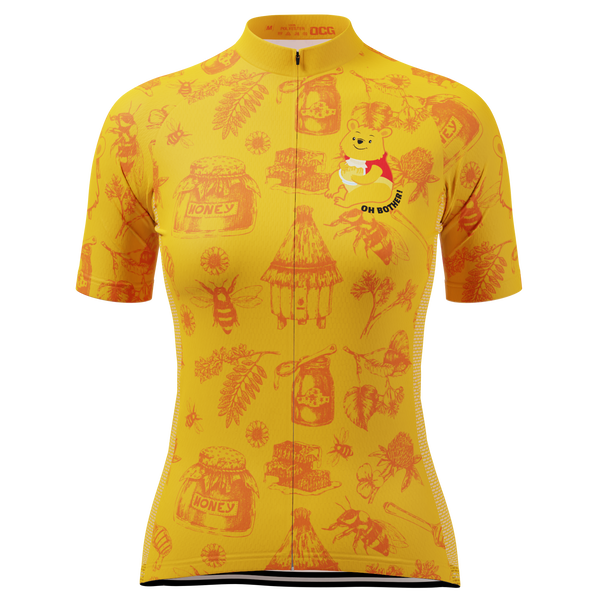 Women's Winnie The Pooh Oh Bother! Short Sleeve Cycling Jersey