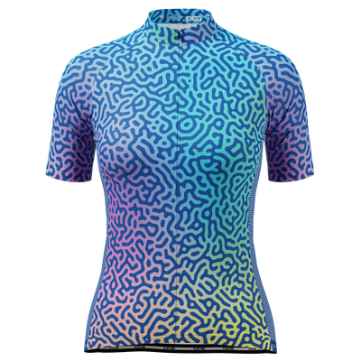 Women's Holographic Organic Lines Short Sleeve Cycling Jersey
