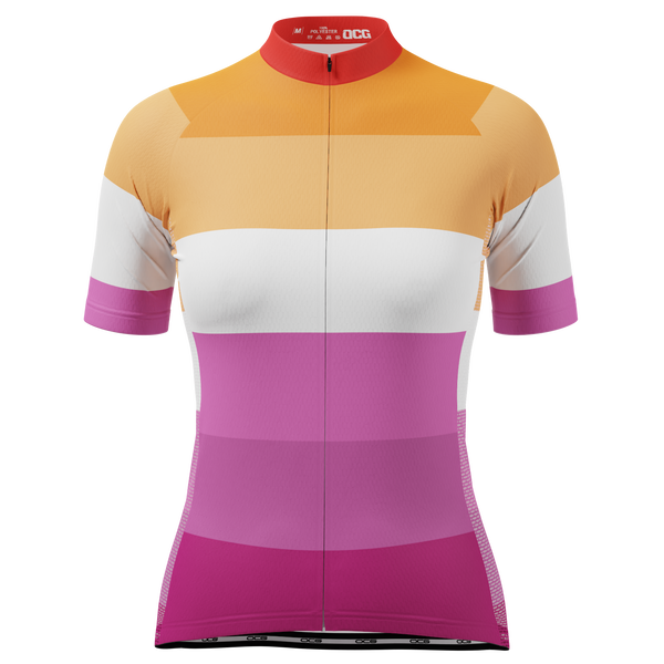 Women's LGBT Lesbian Pride Short Sleeve Cycling Jersey