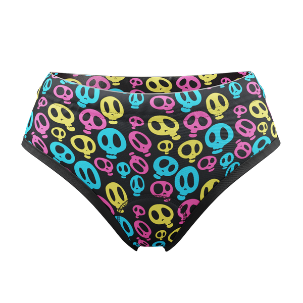 Women's Skulls Gel Padded Cycling Underwear-Briefs