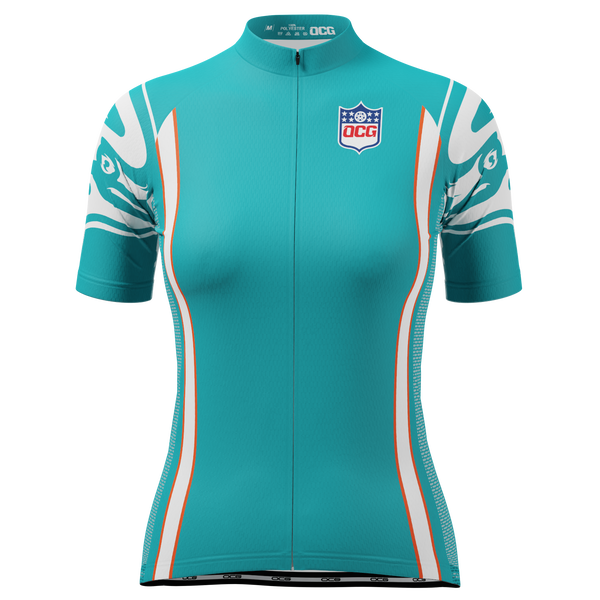 Women's Miami Football Short Sleeve Cycling Jersey