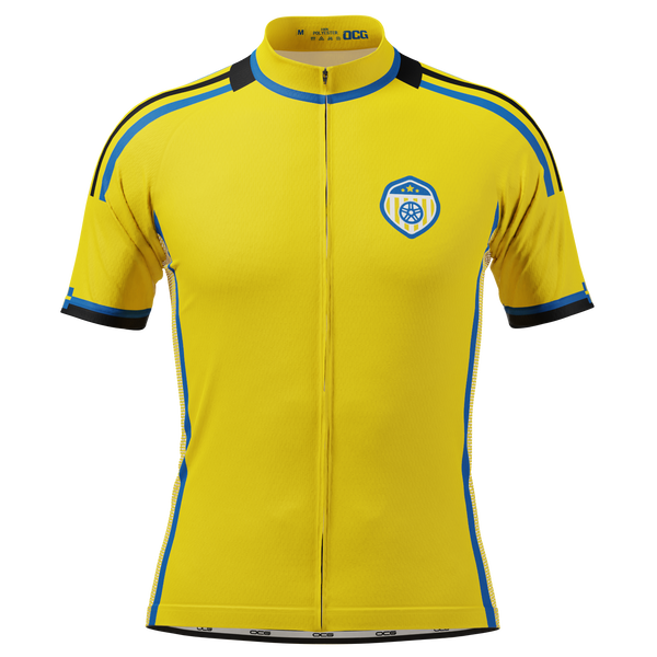 Men's Sweden Soccer Short Sleeve Cycling Jersey
